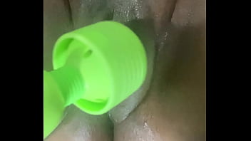 Preview 4 of Seksual Jane Tribute - Sexfeene Testing Out the Mega Wand MagicStick ,  and Holding her creamy cum in from Squirting all over herself