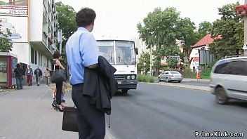 Preview 3 of Esporn Small - Blonde sucking outdoor and in a bus