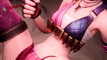 Preview 2 of Phu Hd - Fetiche de pies y Futanari masturbaci&oacute_n con Jinx de League of Legends