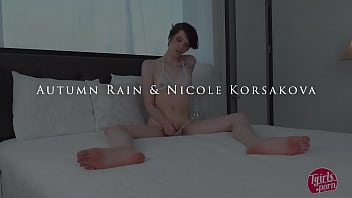 Preview 1 of Mom Blacmail - TGIRLS PORN: Nicole Korsakova Loves on Autumn Rain