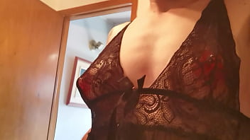 Preview 4 of Amateur Cleveage - Puffy Nipples Breast forms shaking