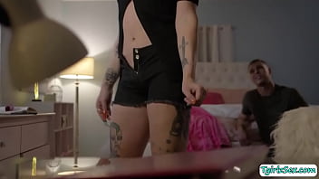 Preview 1 of Spna Xxxxx Hd S Video - Small tits tbabe Jamie Blade blowjobs and barebacks studs ass