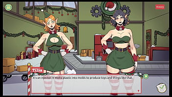 Preview 2 of Karly - Claus&#039_ Secret Surprise [ XMAS HENTAI Game ] Ep.2 christmas factory making SEXTOY now !