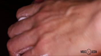 Preview 1 of Bathroom With Brothers - ASMR Milf shows How to Massage and Lick a Dick with a Cream