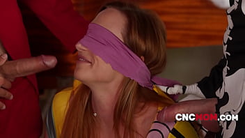 Preview 2 of Sex Potu Dawnlod Marwadi - Stepmom Blindfolded And Freeused On Halloween By Her Stepsons &amp_ Stepdaughter