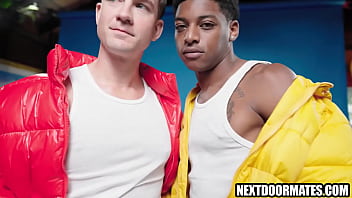 Preview 1 of Baddya Balan - Hot guys in jockstraps having interracial sex