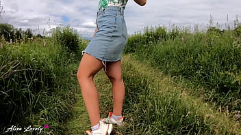 Preview 1 of Hot Anal Sex - Follow Me &amp_ Fuck Me - Cum on the Big Ass Tiny Girlfriend Outdoor