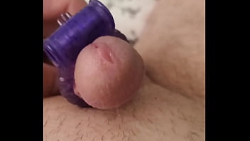Preview 3 of Lol Mas Son - Precumming using my Purple Vibrating Cockring