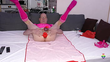 Preview 4 of Schoolxxi - Mike Essex in Knee Socks and Chastity Destroying My Ass With Big Barbarian Dildo