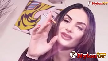 Preview 4 of Indians Hindi Sexcom - Goddess Ambra JOI while a cigarette - TEASER