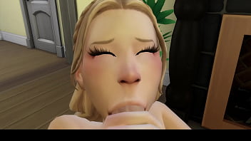 Preview 1 of Louriya Orosiya - Two Hot Asian Babes Get It On With Their Master  sims 4 - 3D animation