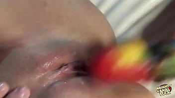 Preview 2 of Jav Drama Porno Indo - Lustful brunettes eat pussy and use anal toys before he arrives for the intense threesome