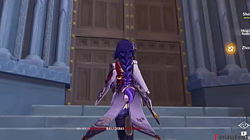 Preview 1 of Brokeshilds - Raiden Shogun on the kingdom Trailer | Genshin impact | Full Exclusive video on Sheer or PTRN: Fantasyking3