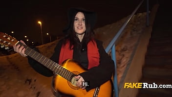 Preview 1 of Xabe - Busking Musician Gets Boned For Money