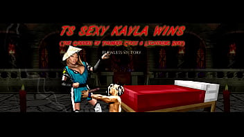 Preview 3 of News Daniels - TS Sexy Kayla Finishes Johnny Cage (Transsexality)