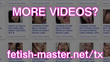 Preview 4 of Joyce Exess - Japanese Asian Tongue Spit Face Nose Licking Sucking Kissing Handjob Fetish - More at fetish-master.net