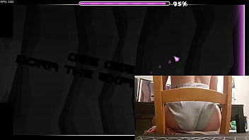 Preview 4 of Chines Xnxx Video - FEMBOY BUTT PLAYS GEOMETRY DASH