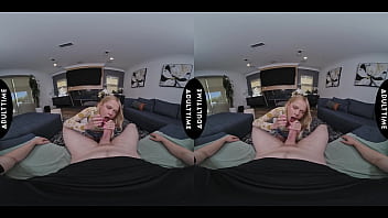 Preview 2 of Mom And Son Famous Toon Sex - UP CLOSE VR - POV Petite Blonde Coco Lovelock Goes Into FERAL FRENZY Mode For Your Big Dick