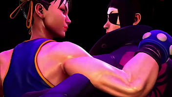 Preview 2 of Latina Culona Sexy - Juri &amp_ Chun li shake their giant asses