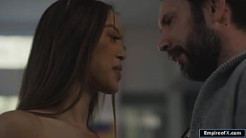 Preview 2 of Bdsm Small Doggy - Petite brunette asian fucked by neighbor
