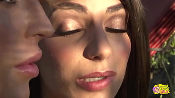 Preview 1 of Khan Seeka Xxx India - Coeds Darcie Dolce and Christiana Cinn say goodbye to one another by fucking gently