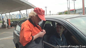 Preview 2 of Mother Milk Bolls - Old lady double penetration outdoors