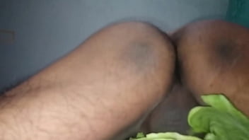 Preview 2 of Sutomo Medan - Playing With Cabbage With My Horny Big Black Cock And Balls For Dirty Desire Part-1