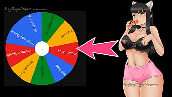 Preview 4 of Sill Pek Sax - Wheel of sex jerk off game feat A SEXY PORNSTAR BUTTPLUG AND BLOWJOB