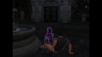 Preview 3 of Big Big Sex Oral - I went to the cemetery and found a teen ghost