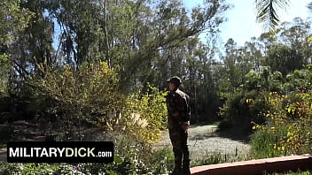 Preview 1 of Honta Move - Private And Cadet Find A Private Spot In The Camp So They Can Get A Hold Of Each Other&rsquo_s Cocks