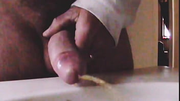 Preview 2 of Smoking Ebony Thik Girls - Big dick pissing in the sink