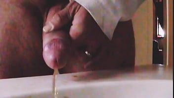 Preview 3 of Smoking Ebony Thik Girls - Big dick pissing in the sink