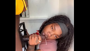 Preview 4 of Cherokee Dayton - 11 INCH COCK STEPBROTHER GETS BLOWJOB FROM EVIL EATER KEISHA MINAJ (CUMSHOT)
