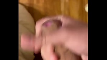 Preview 3 of Outdor Desk - Jerking off big uncut veiny cock until cumshot