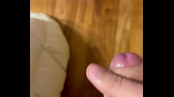 Preview 4 of Outdor Desk - Jerking off big uncut veiny cock until cumshot