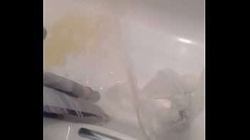 Preview 2 of Daddy Cum In My Mouth - Pissing piss bath