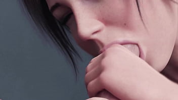 Preview 4 of Iedeen Baege - A gentle blowjob made him cum,  but he immediately fucked her pussy and came again. 3d Animation cute sex with Lara