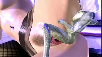 Preview 2 of Jacky Joy Black Man - gigantic girl mini alien