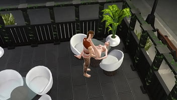 Preview 1 of Office Housekeeping - Публичный секс в летнем кафе