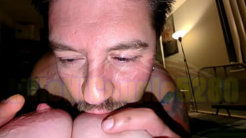 Preview 1 of Elektra Rose Long Time - Amateur PAWG w/ big pierced tits sucks pierced cock,  and rides dick,  bouncing big boobs | MileHiCouple5280