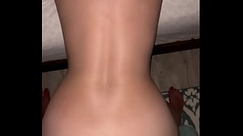 Preview 3 of Schoolbussgirll - White girl with an amazing ass rides dick reverse cowgirl then gets fucked bareback from behind before taking a huge cumshot on her perfect ass