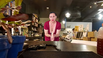 Preview 2 of Asma Muhammad Rafhq Xxxcom - A pretty lady in a red dress sucks and fucks a big dildo. Titlob,  blowjob