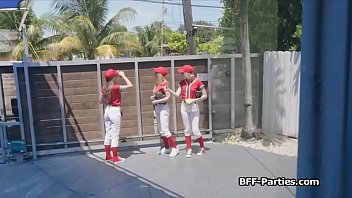 Preview 1 of Sg Fuck4 - Three baseball chicks sharing coaches dick
