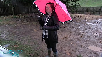 Preview 2 of Aynmals Prom - Leather Gloved Smoking In The Rain