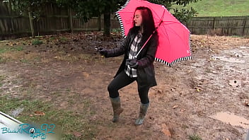 Preview 3 of Aynmals Prom - Leather Gloved Smoking In The Rain