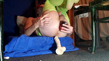 Preview 3 of Real Sexy Mom Sex With Her Son - Sexy soloboy uses his two biggest dildos and has multiple anal orgasms