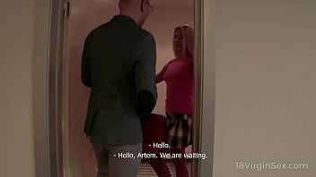 Preview 1 of Amy Adnerssen - Nasty blondes satisfy each other and their boyfriend