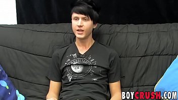 Preview 2 of Supper Pritey - Young gay man jerks off his giant dick during an interview