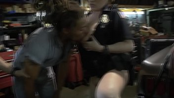 Preview 1 of Rebrcca - BBC car thief is apprehended by two hot MILF with big tits!