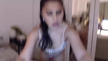 Preview 2 of Desi Potn - Sexy Latina Camgirl Rubs Her Pussy And Squeezes Her Tits